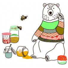 Wall sticker - Gourmet bear Wall sticker - Gourmet bear